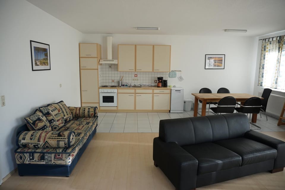 Kitchen or kitchenette, Living room, Dining area