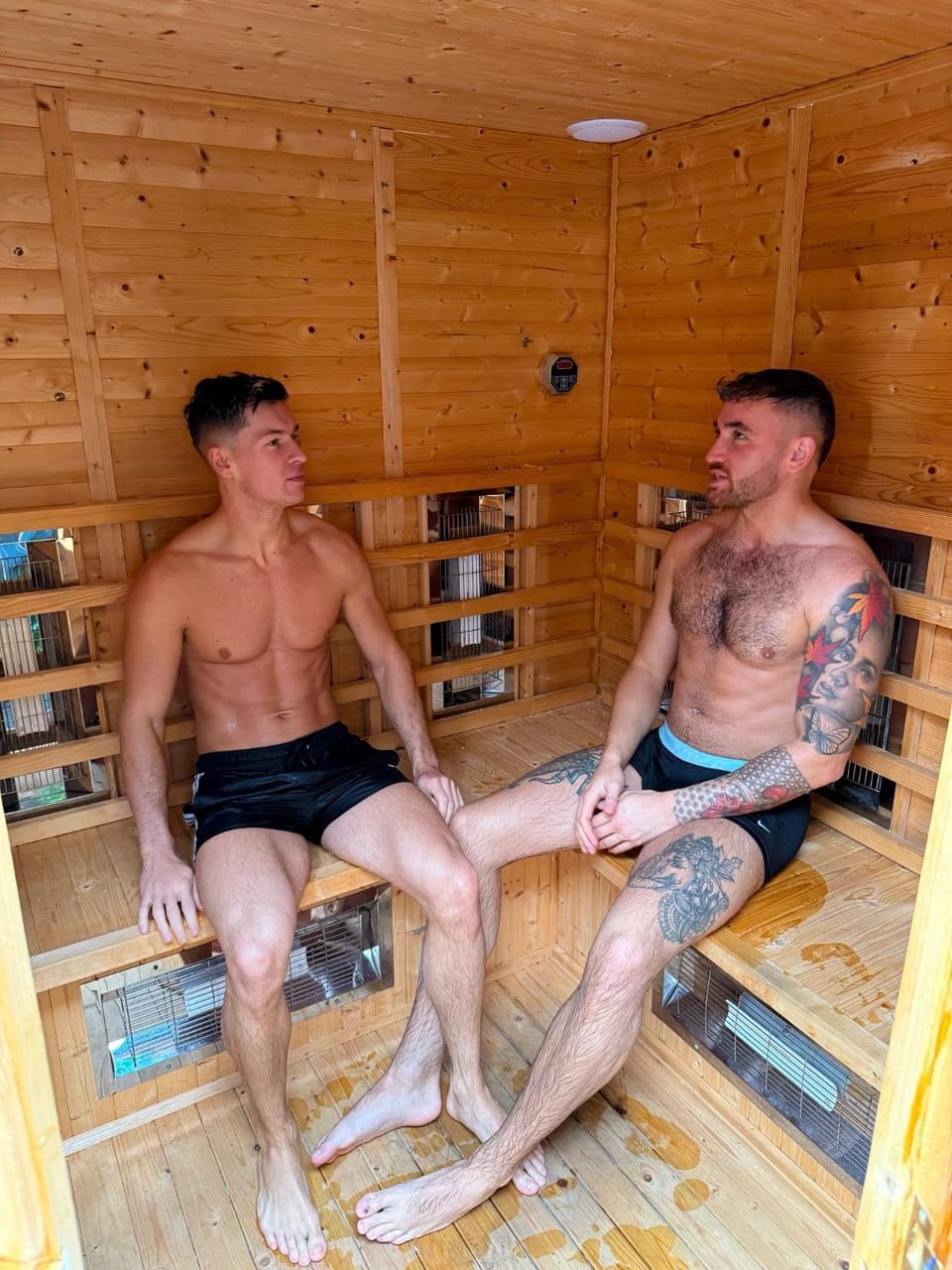 People, Sauna, group of guests