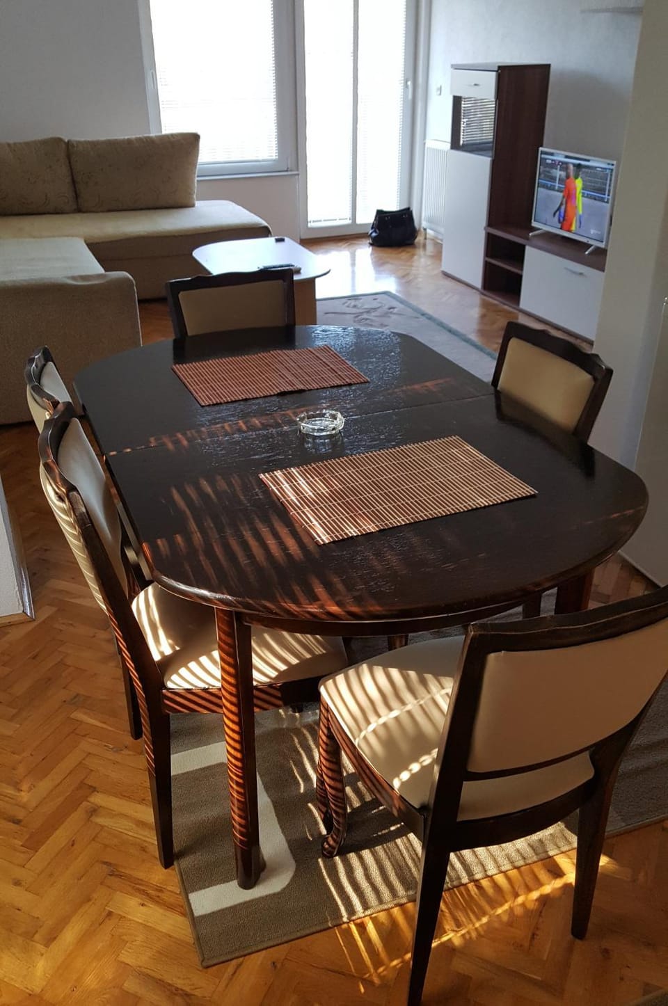 Kitchen or kitchenette, Living room, Dining area