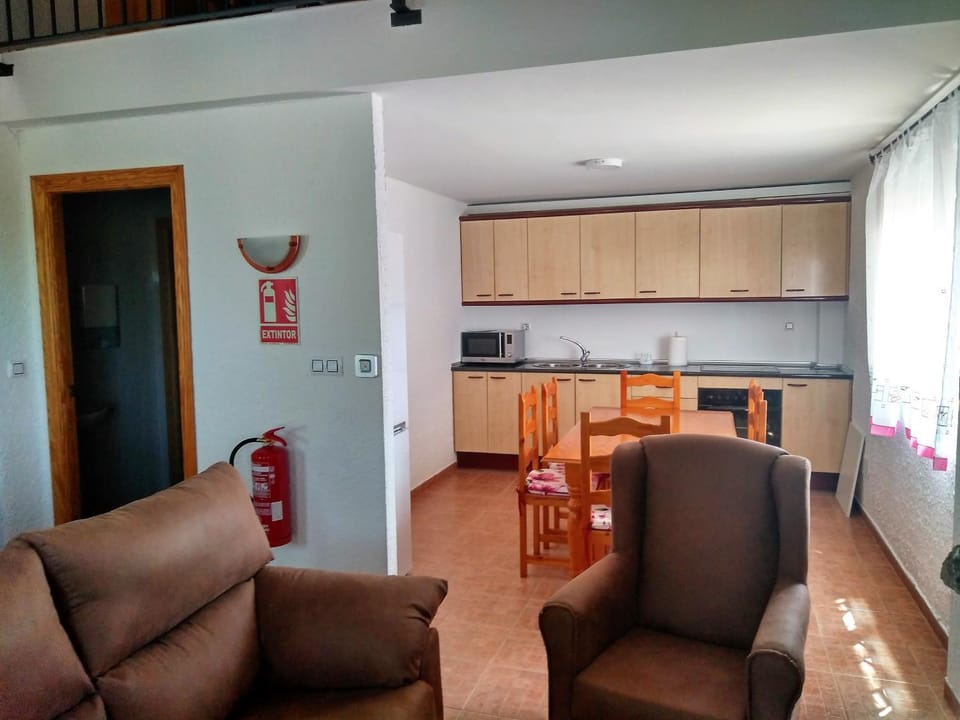 Kitchen or kitchenette, Living room, Dining area