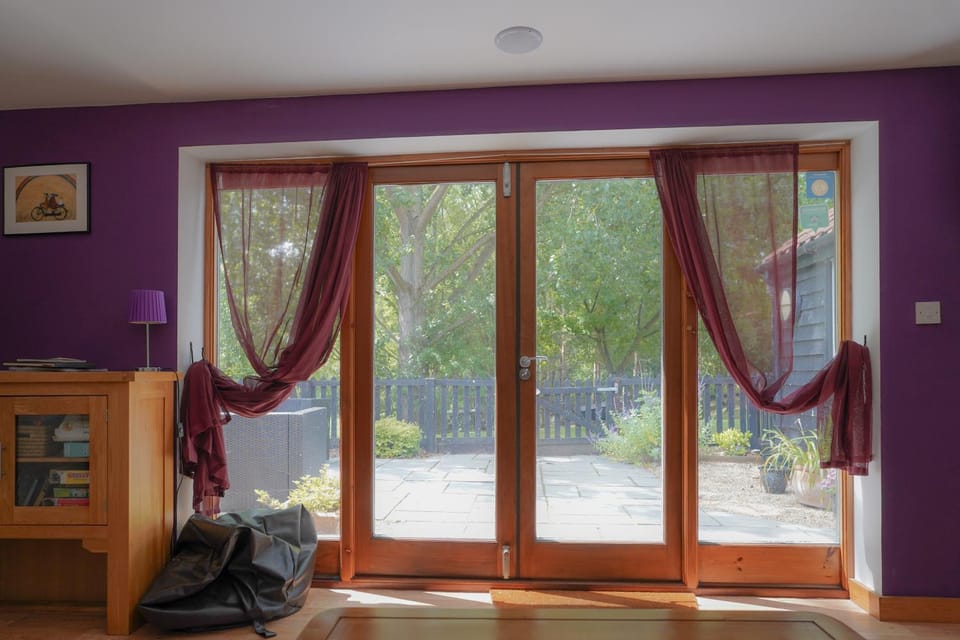 Living room, Seating area, Garden view
