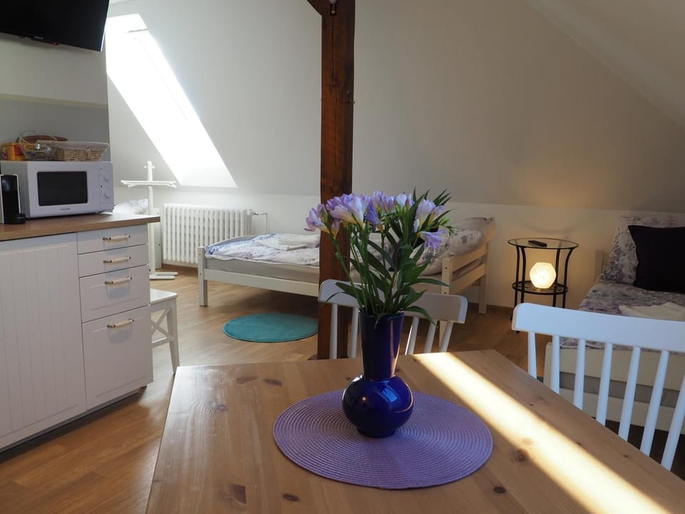 Bed, Kitchen or kitchenette, Photo of the whole room, minibar