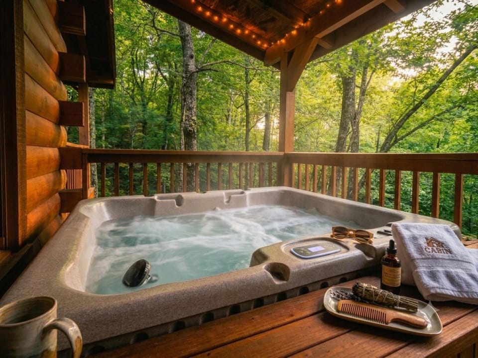 Natural landscape, Hot Tub, towels