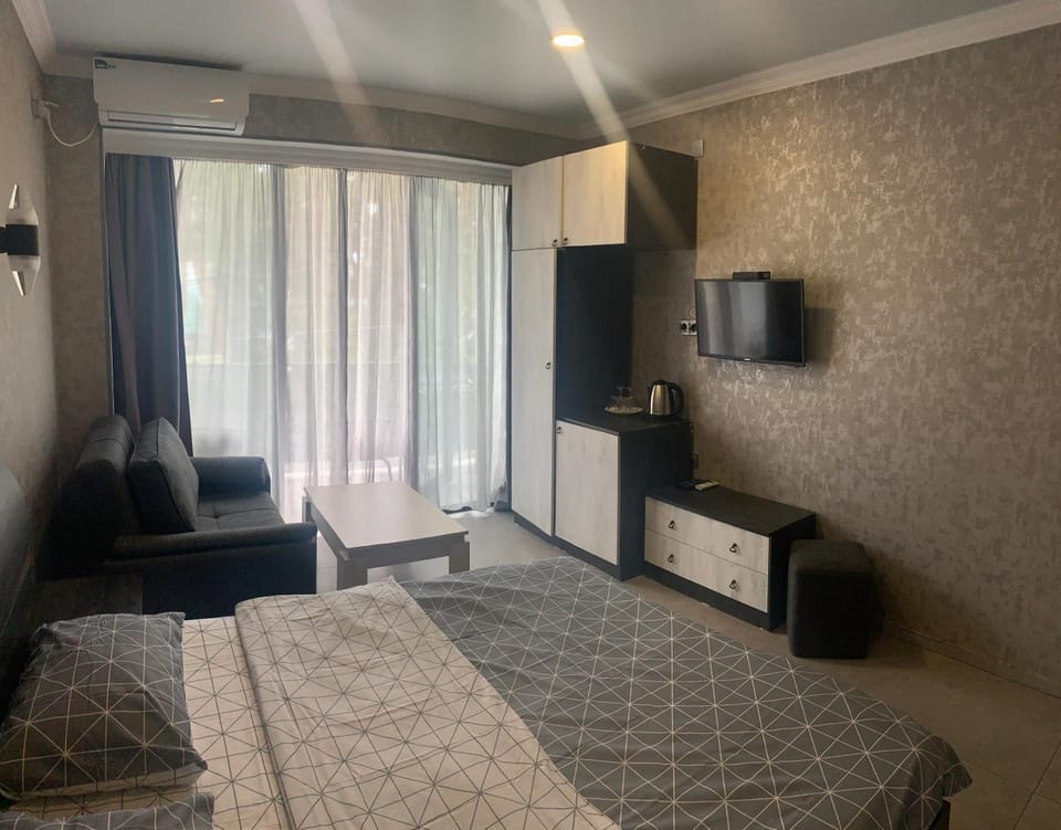 Bed, TV and multimedia, Photo of the whole room, air conditioner