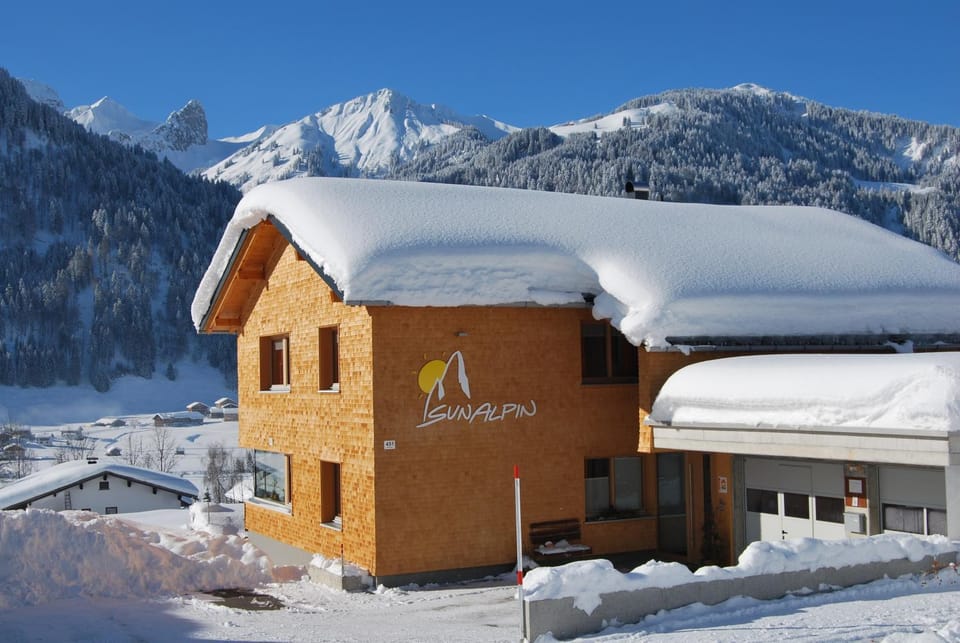 Property building, Winter, Mountain view