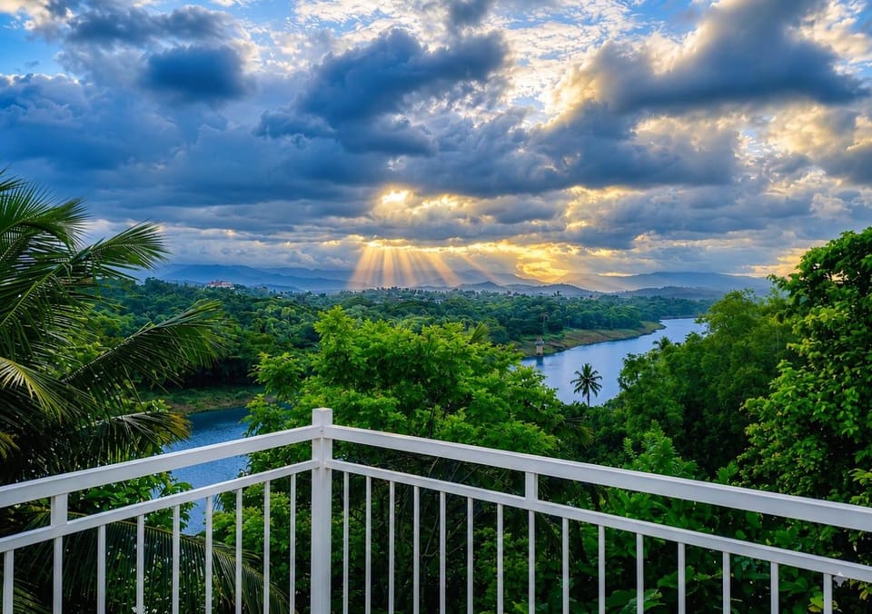 Mountain view, River view, Sunrise