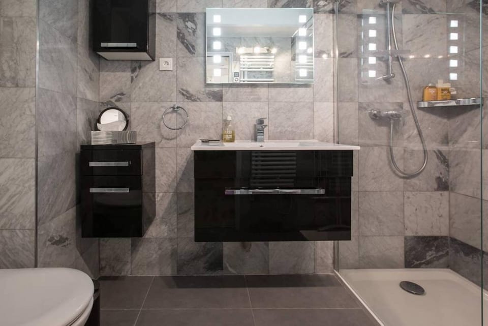 Shower, Toilet, Bathroom, towels