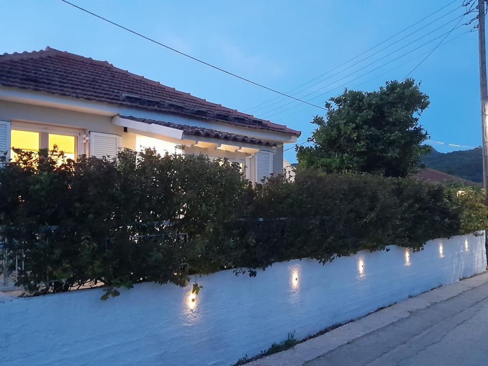 Property building, Night, Garden