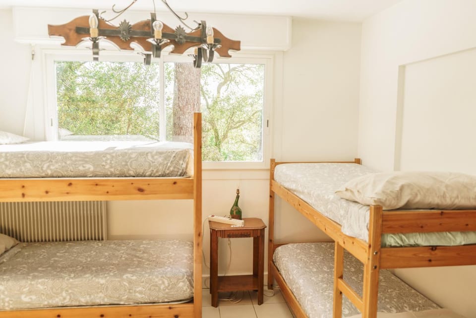 Bed, Bedroom, Garden view, bunk bed