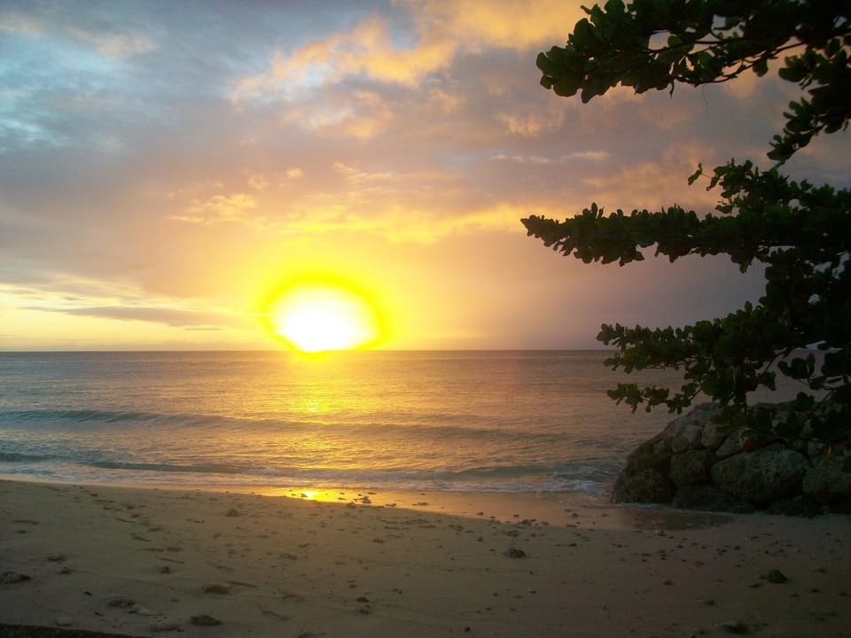 Beach, Sea view, Sunset