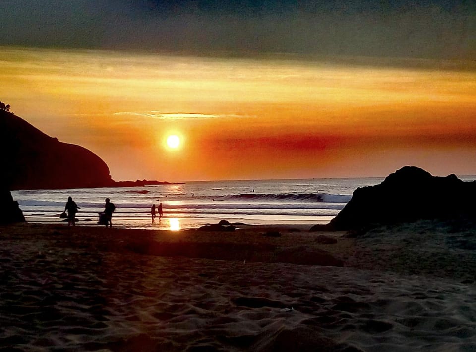Natural landscape, Beach, Sunset