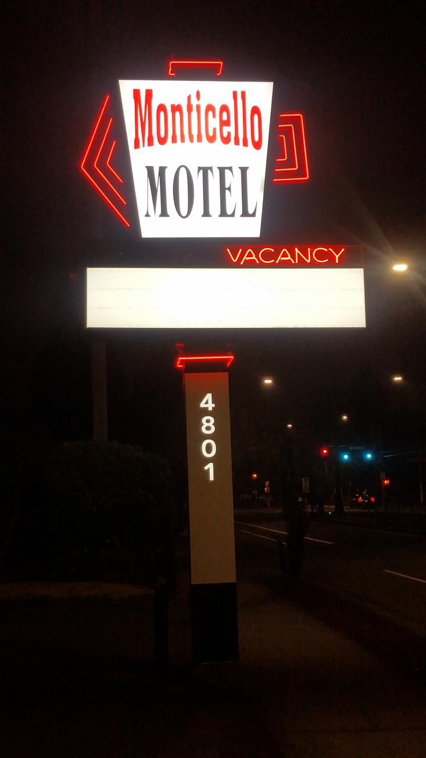Facade/entrance, Night, Property logo or sign, Property logo or sign, On site