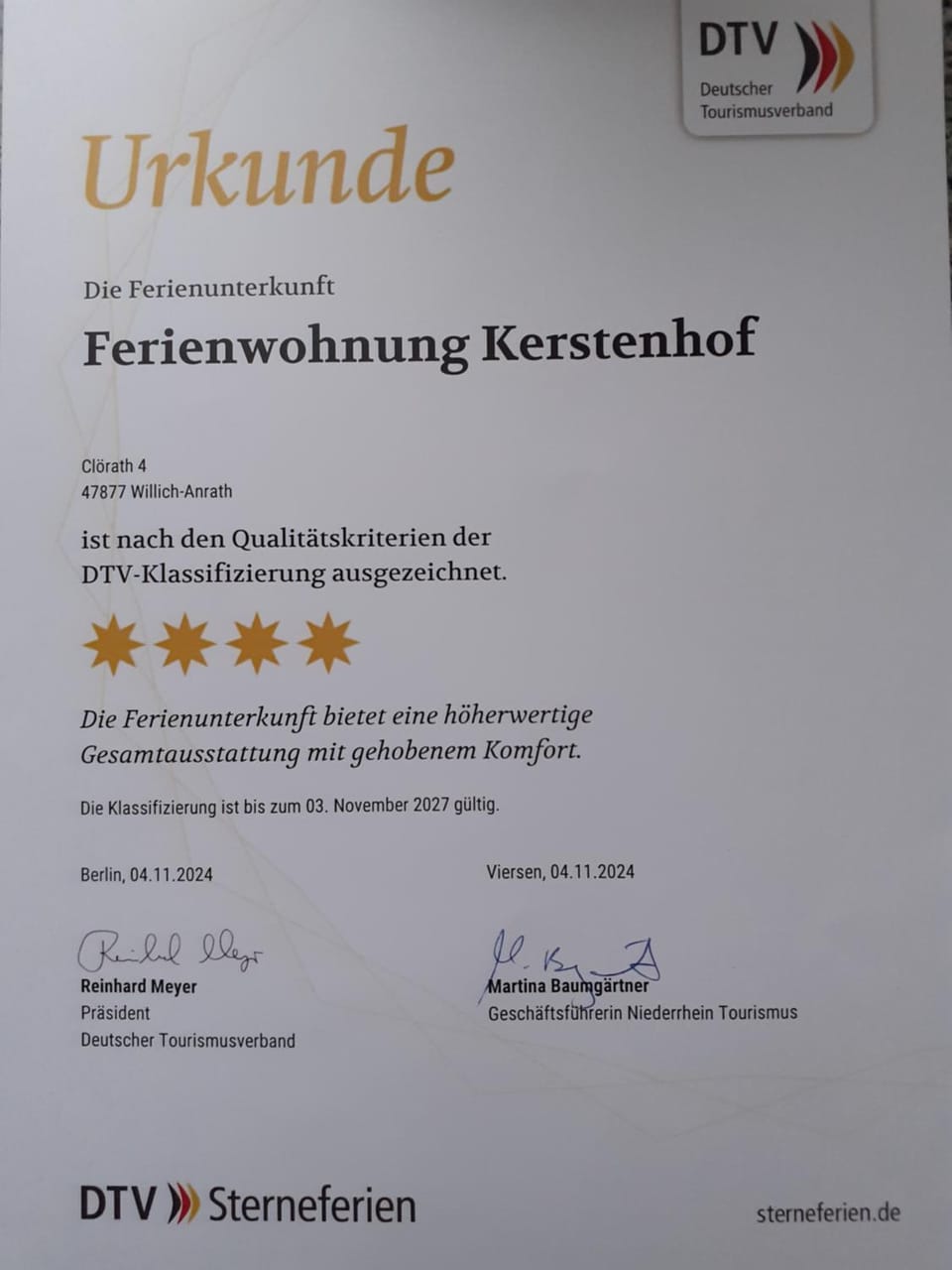 Certificate/Award