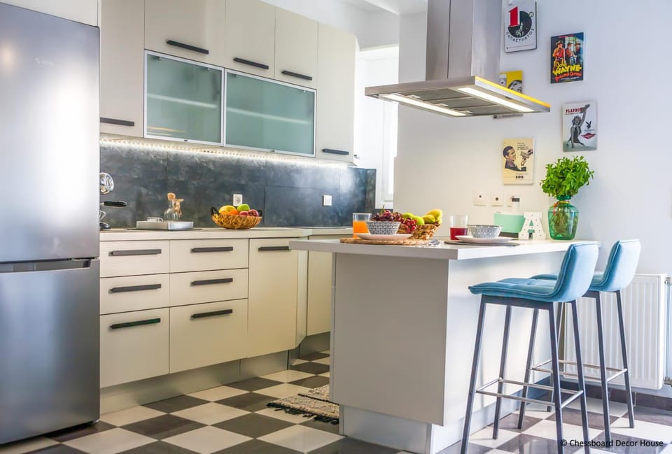 Chessboard decor House Apartment in Kamari