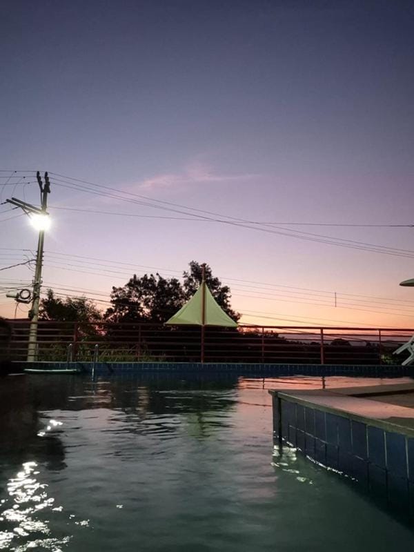 Natural landscape, Pool view, Swimming pool, Sunset