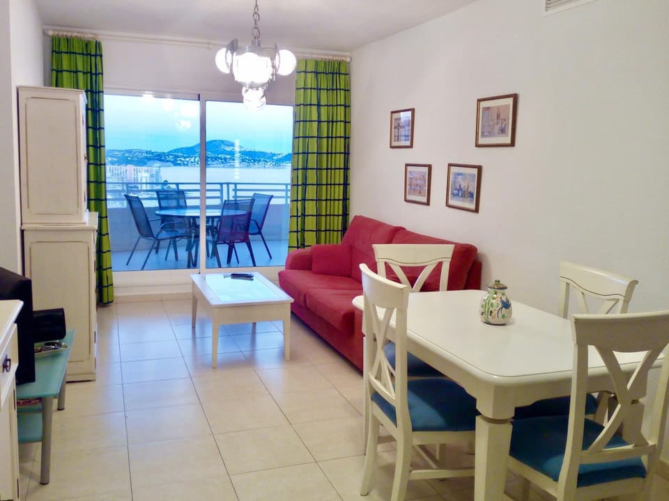 Living room, Seating area, Dining area, Sea view