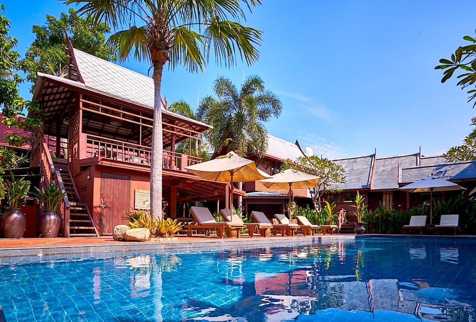 Property building, Pool view, Swimming pool