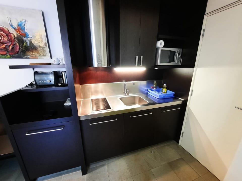 Kitchen or kitchenette, dishwasher