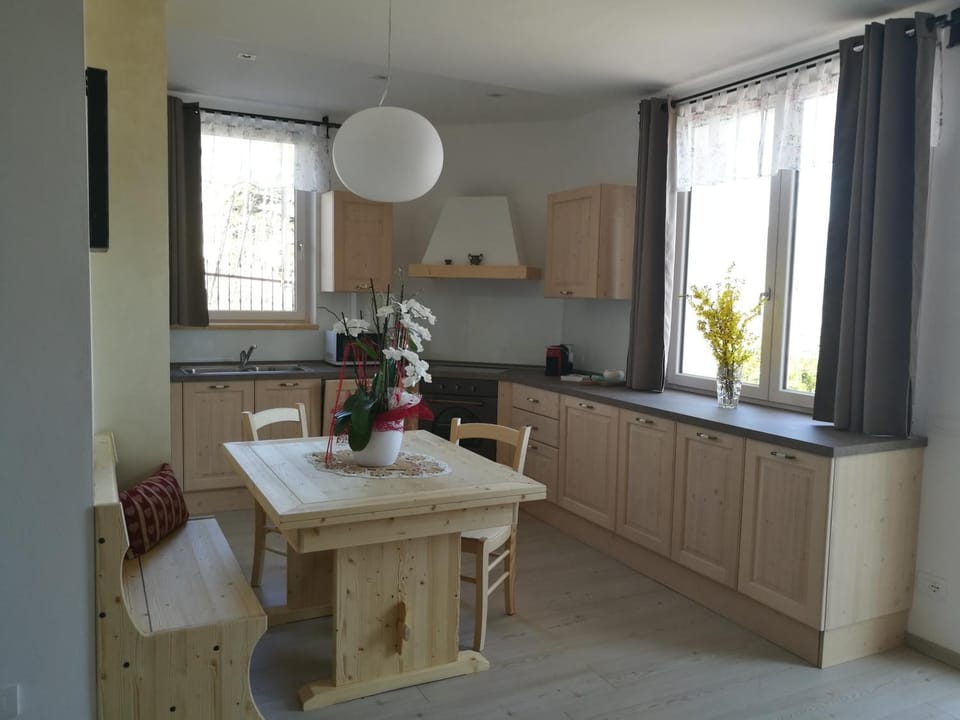 Kitchen or kitchenette, Dining area, stove