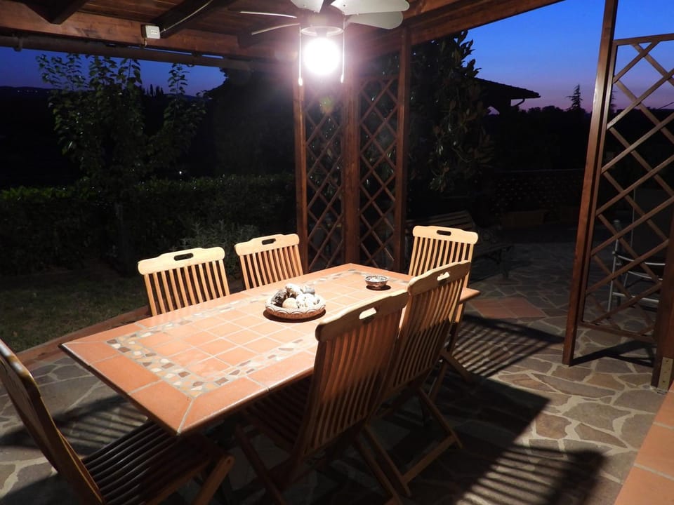 Patio, Garden view, Sunset