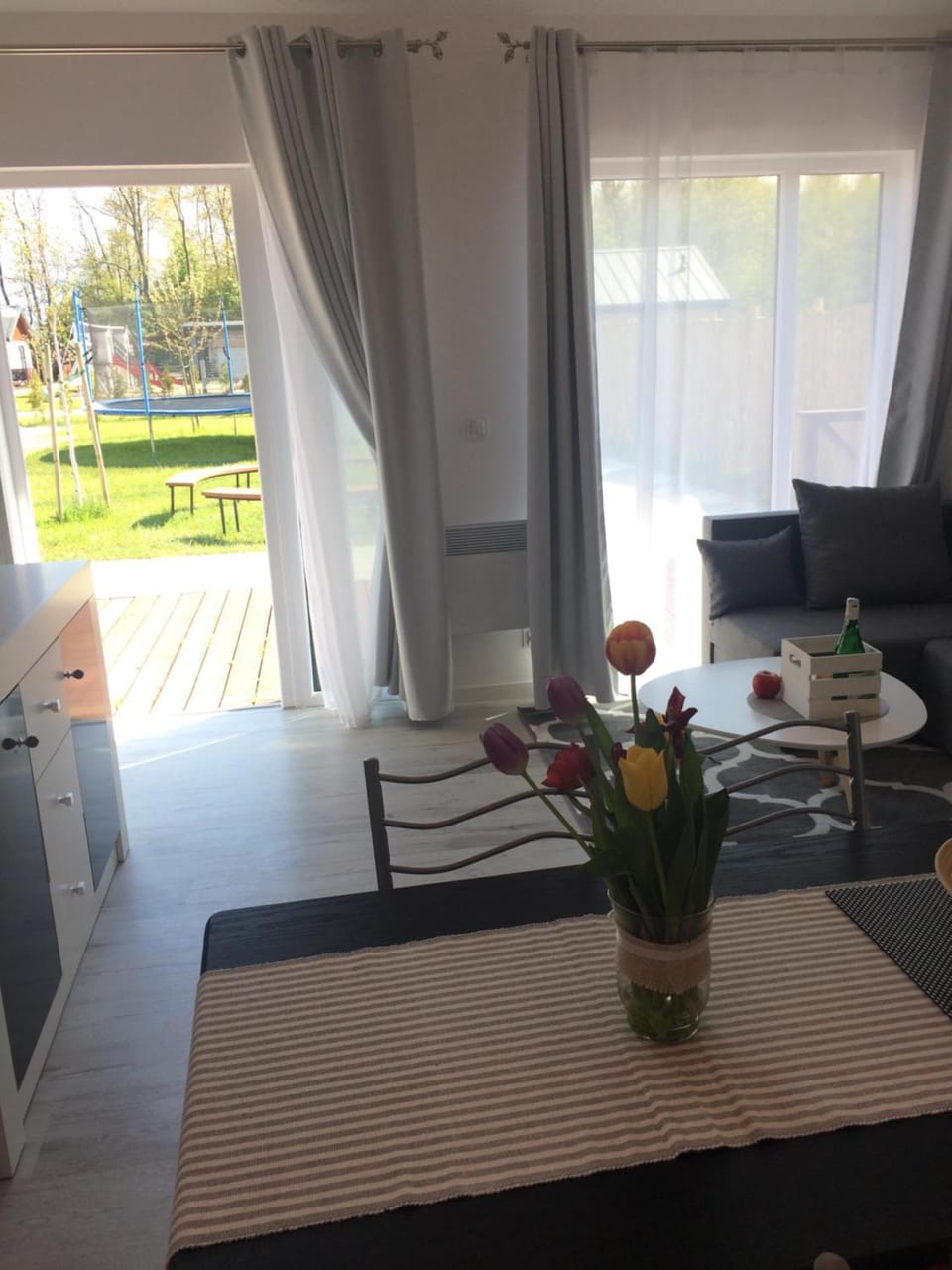 Living room, Seating area, Garden view