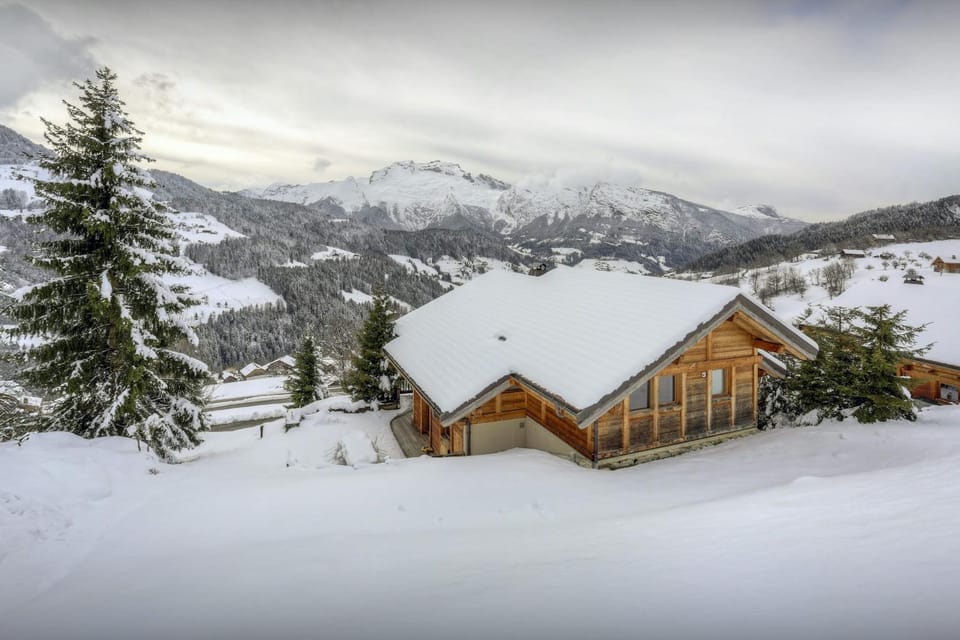 Property building, Day, Natural landscape, Winter, Mountain view