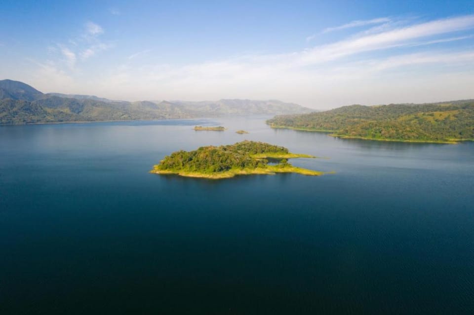 Nearby landmark, Natural landscape, Bird's eye view, Lake view