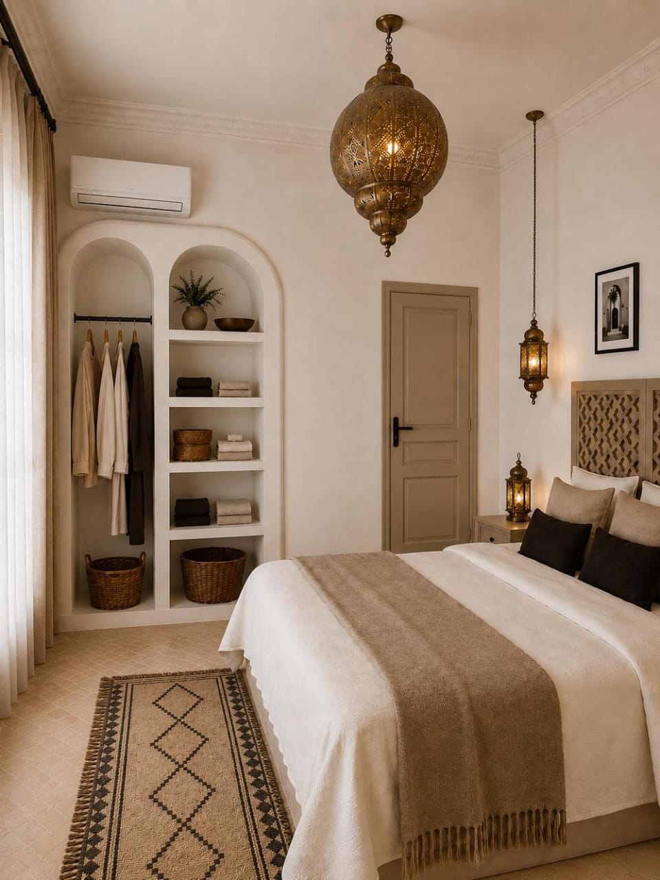 Bed, Photo of the whole room, Bedroom, wardrobe