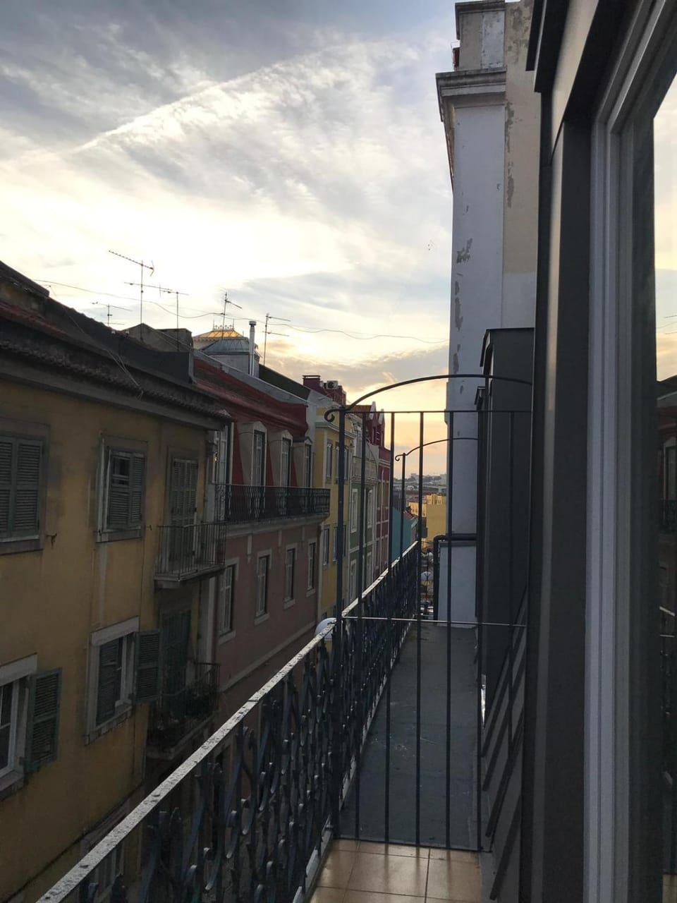 Balcony/Terrace, Street view, Sunset