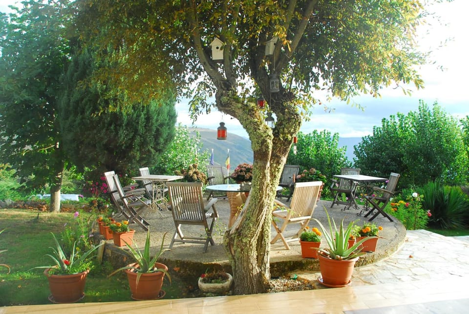 Patio, Spring, Day, Natural landscape, Garden, Dining area, Garden view