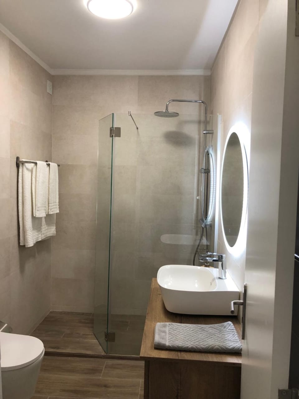 Shower, Toilet, Bathroom, towels