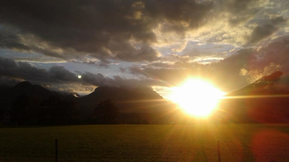 Mountain view, Sunset