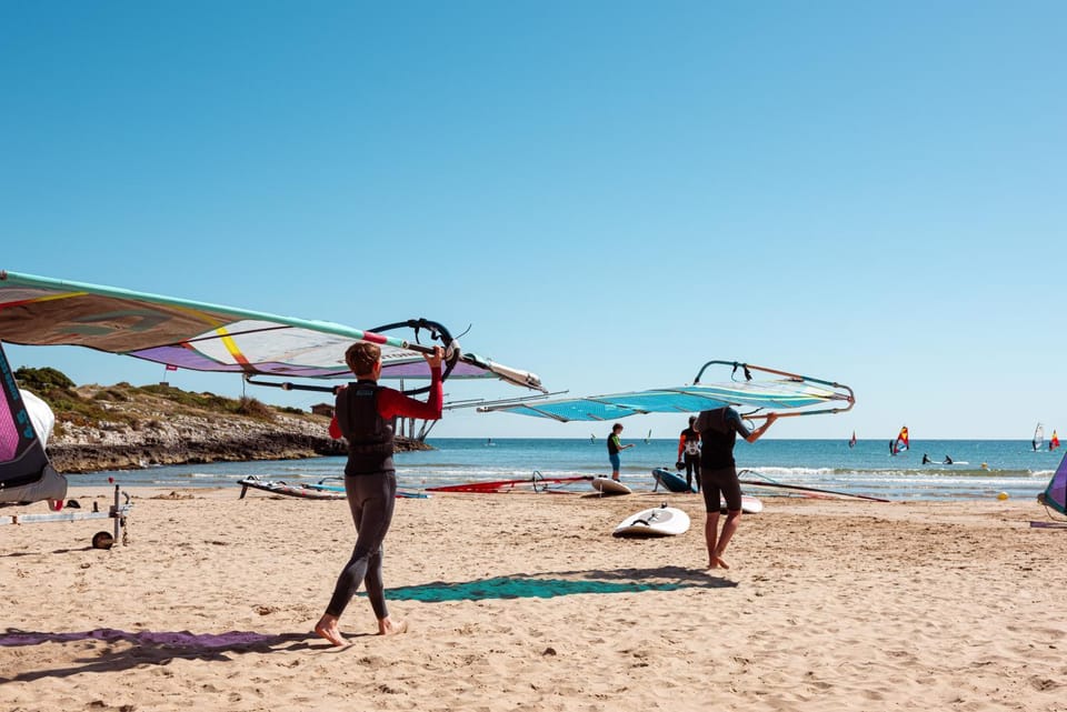 Beach, Windsurfing, Sea view