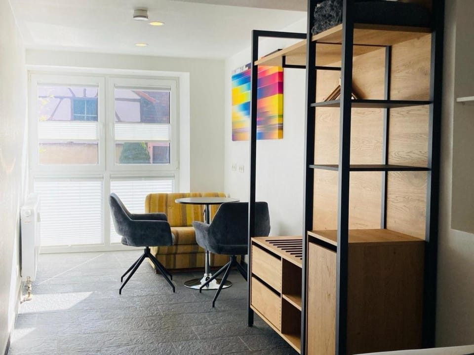 Seating area, wardrobe