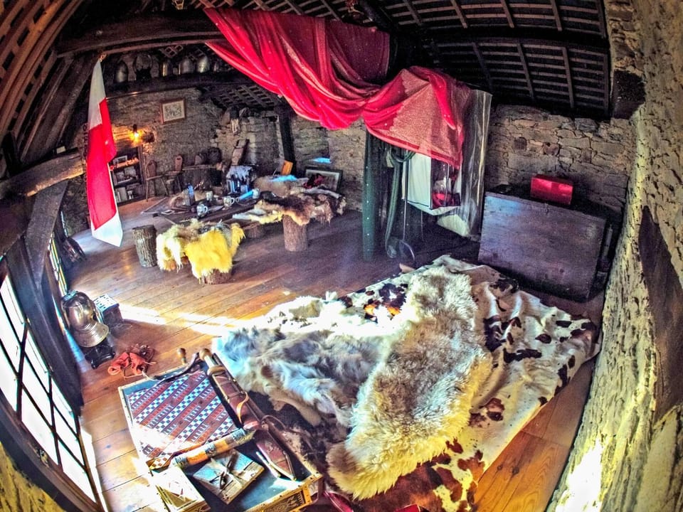 Authentic Knight's Templar Chamber at Chateau Le Mur House in Brittany