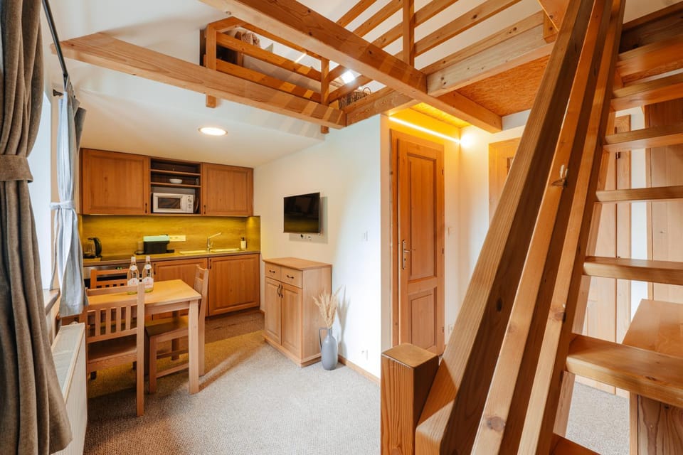 Kitchen or kitchenette, oven, stove