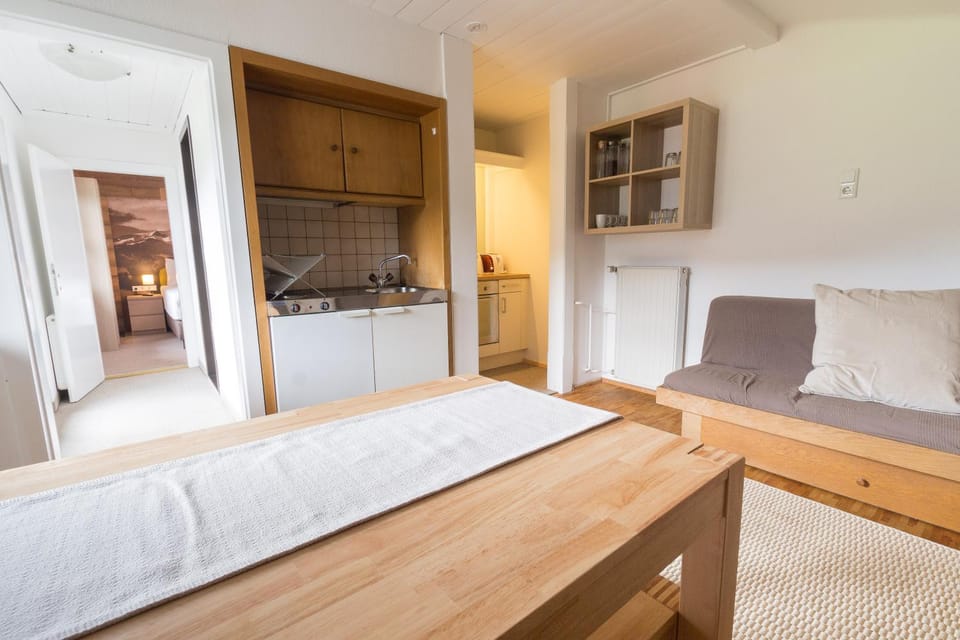 Kitchen or kitchenette, Living room, Dining area