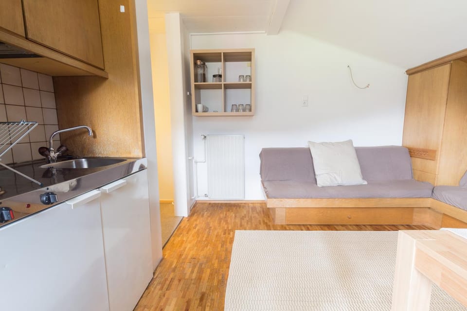 Kitchen or kitchenette, Living room, Dining area