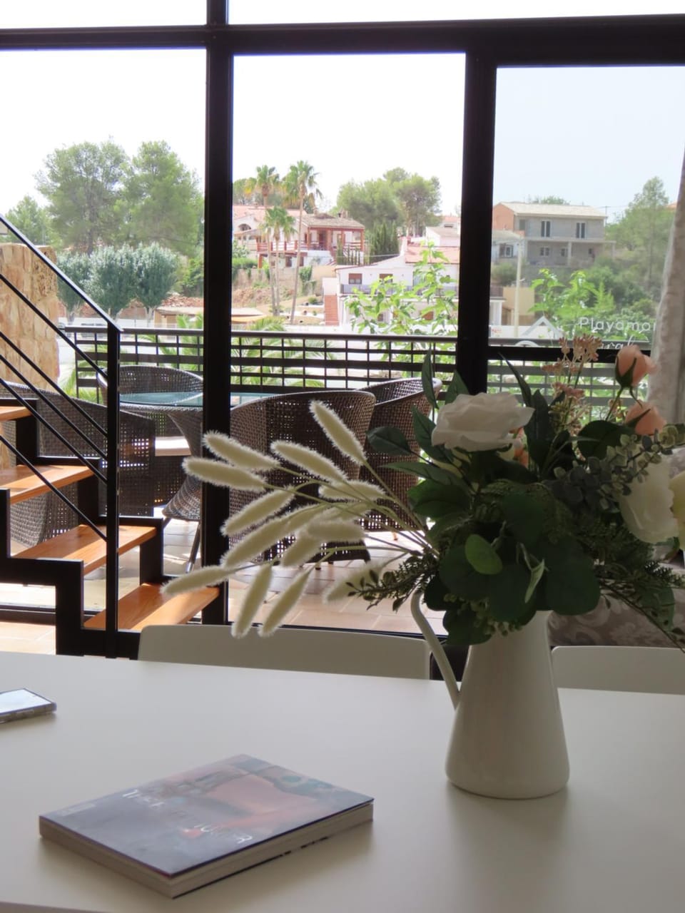View (from property/room), Balcony/Terrace, Living room, Seating area, Dining area, Garden view