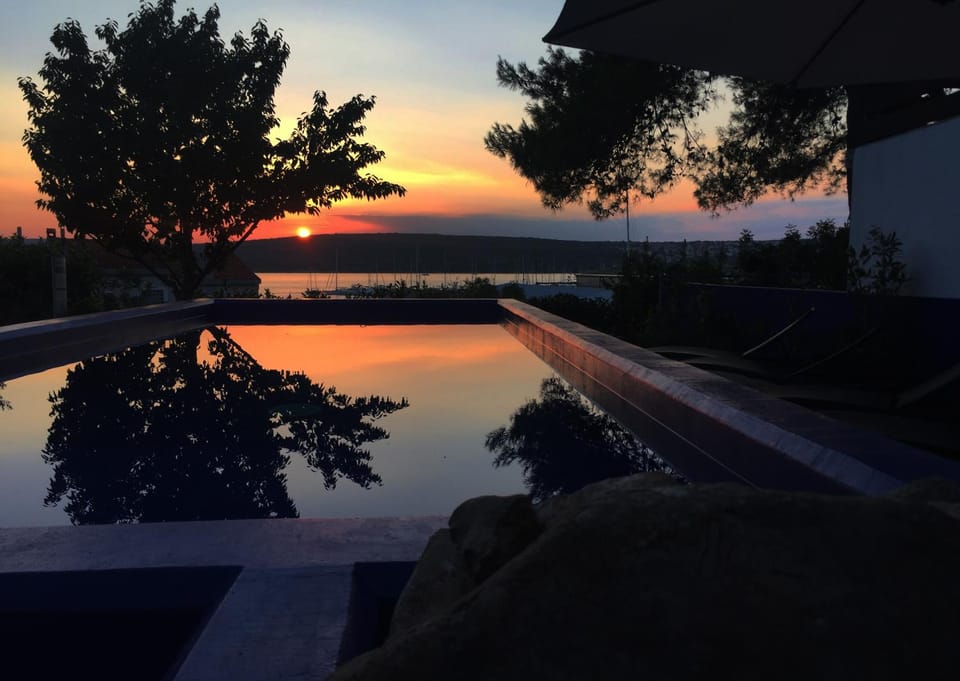Sea view, Swimming pool, Sunset