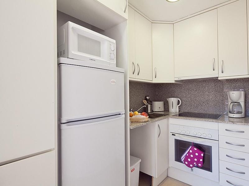 Kitchen or kitchenette, toaster