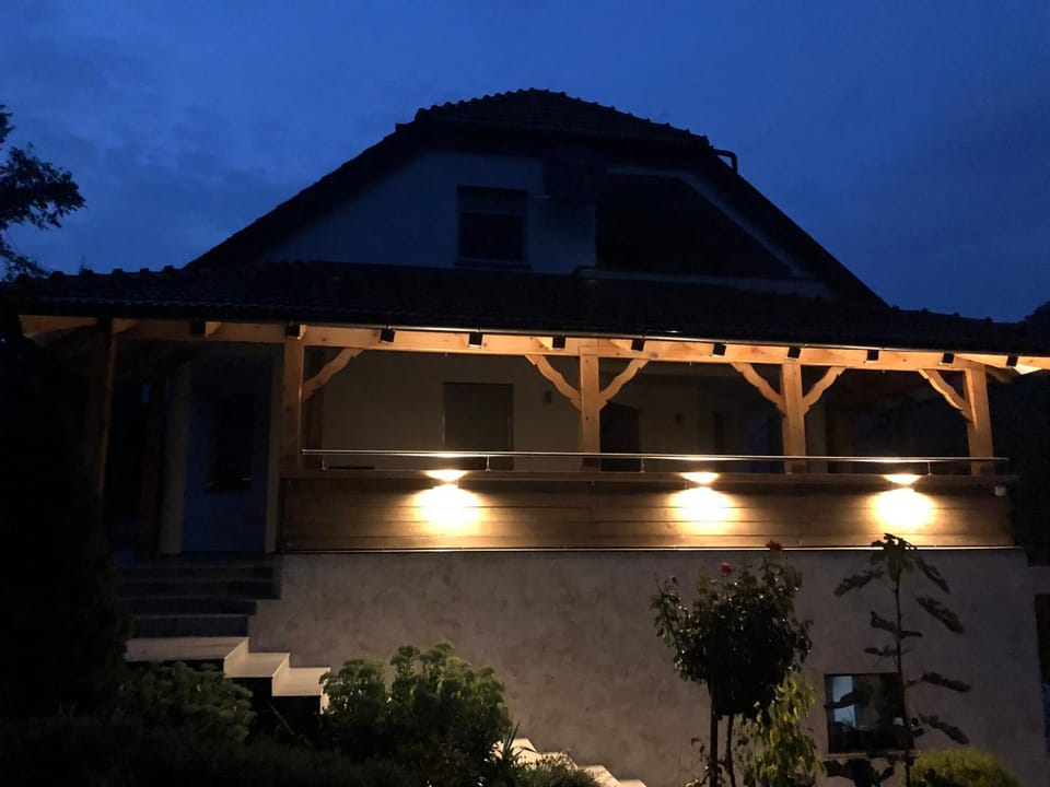 Property building, Night, Neighbourhood, Natural landscape, Summer, Garden, View (from property/room), Balcony/Terrace, On site