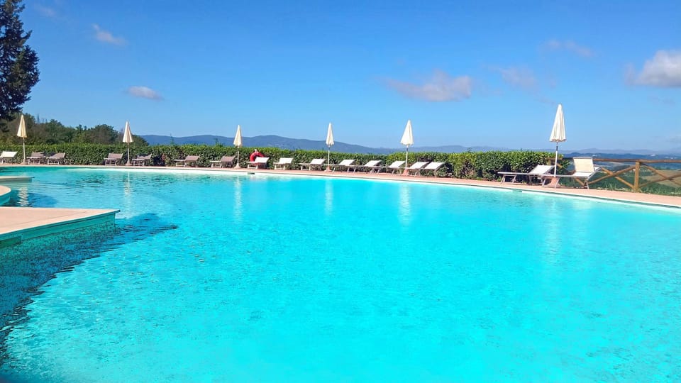 Natural landscape, Pool view, Swimming pool, sunbed