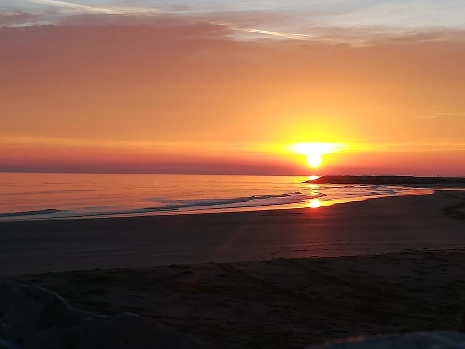 Natural landscape, Beach, Sunset