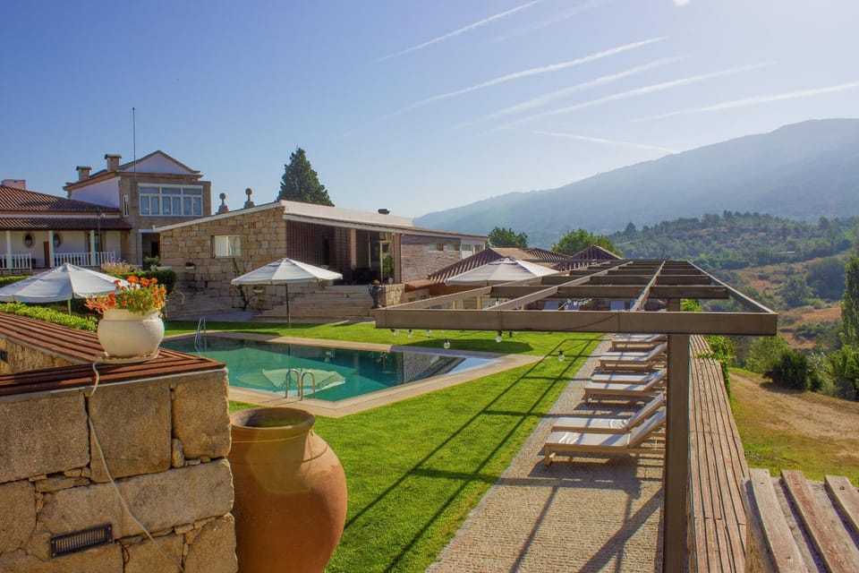 Spring, Day, Natural landscape, Mountain view, Pool view, Swimming pool, sunbed