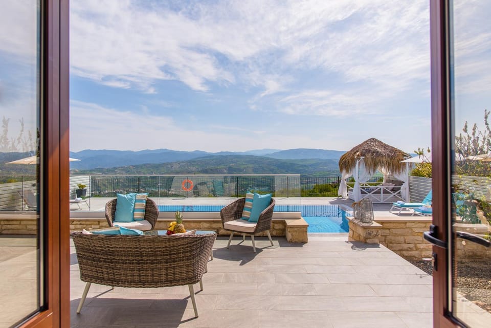 Patio, Day, View (from property/room), Mountain view, Pool view