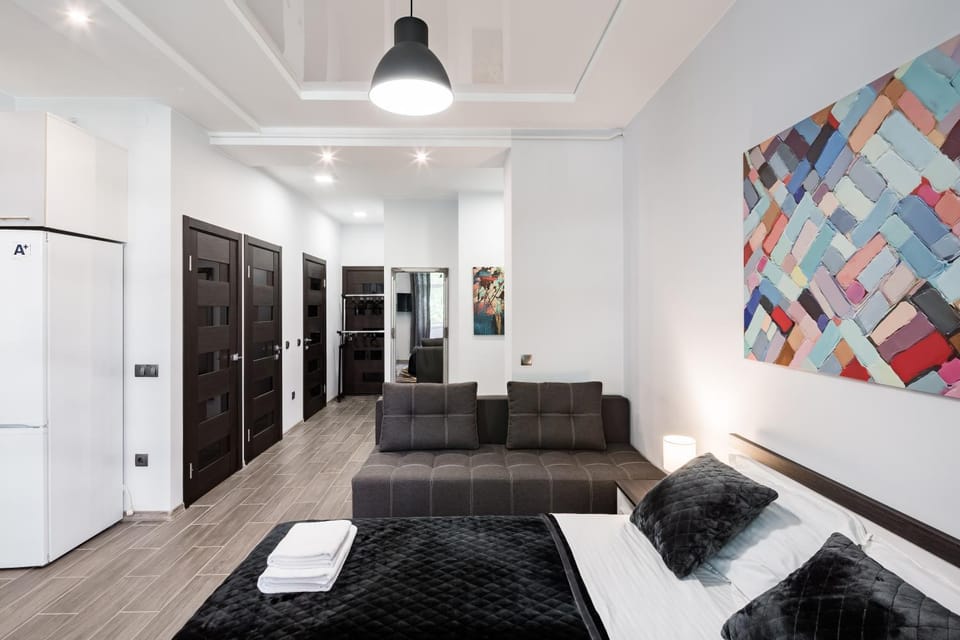 New Studio with balcony Apartment in Lviv