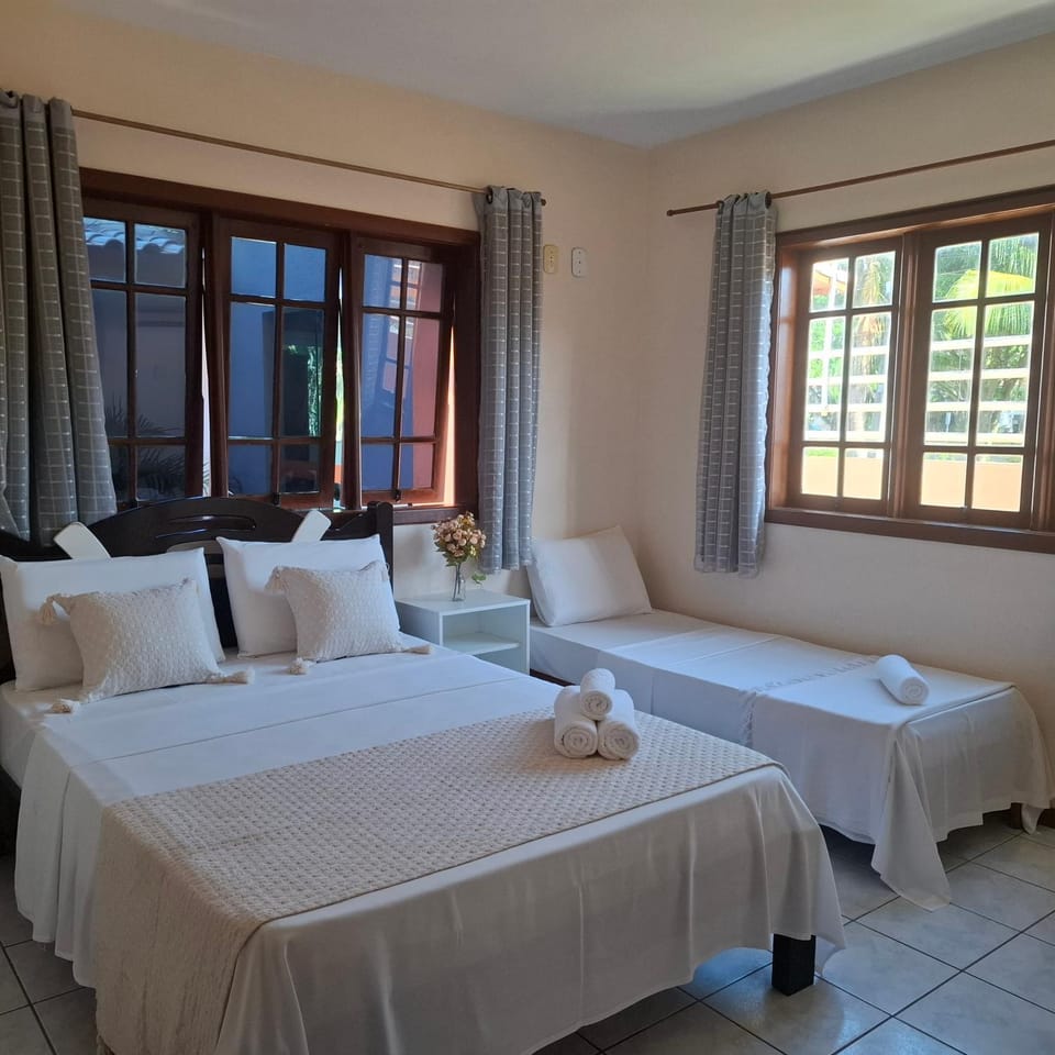 Bed, Photo of the whole room, Bedroom, towels, air conditioner