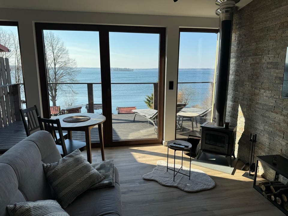 Natural landscape, Living room, Seating area, Lake view