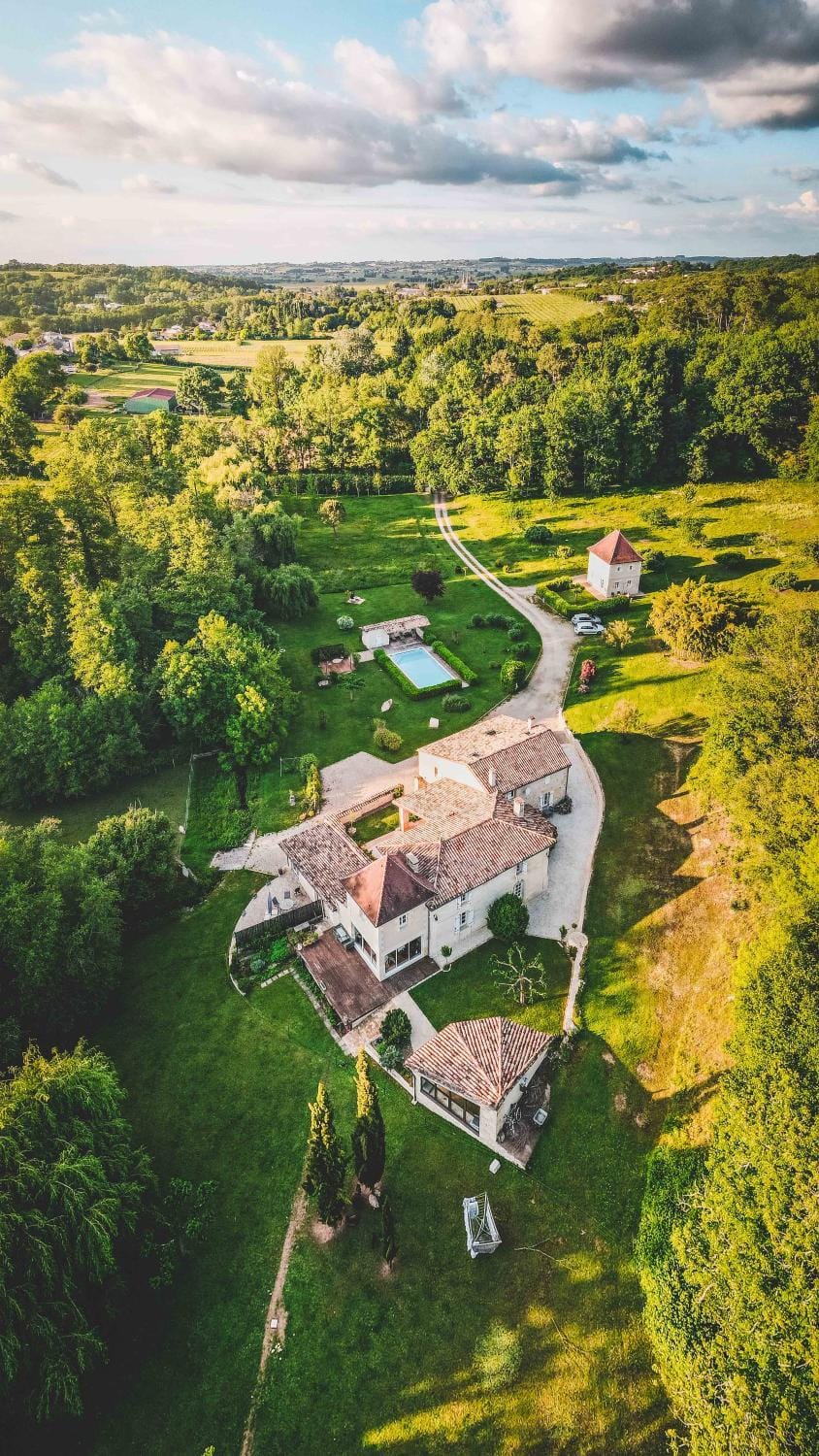 Spring, Day, Bird's eye view, Garden